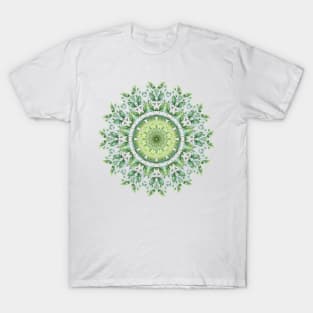 Summer Green Leaf Mandala T-Shirt